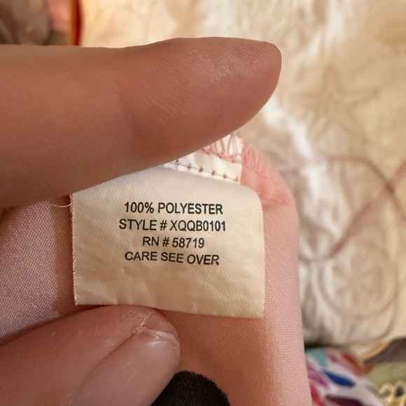 NY Collection Blush Button-Down with Black Dots - Picture 15 of 16